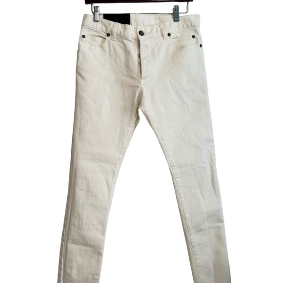 Balmain Paris White Denim Jeans Size 30 Lightly Used - Picture 1 of 7